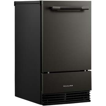KitchenAid 18 Inch Automatic Ice Maker With Drop-Down Door And Pump: Black Ore — thumbnail 4